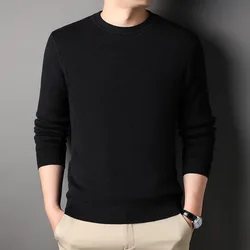 OEM Factory Price Basic O-neck Comfy Men Sweater Plain Knitted Pullover Custom Cashmere Sweater For Winter