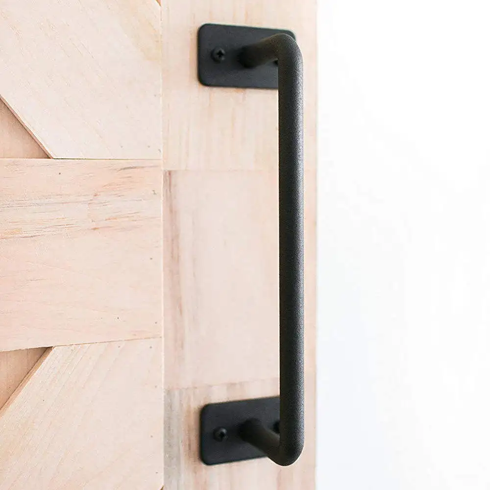 Wholesale Fashion Modern House Bedroom Quality Solid Q235 Carbon Steel Barn Door Handle Bar