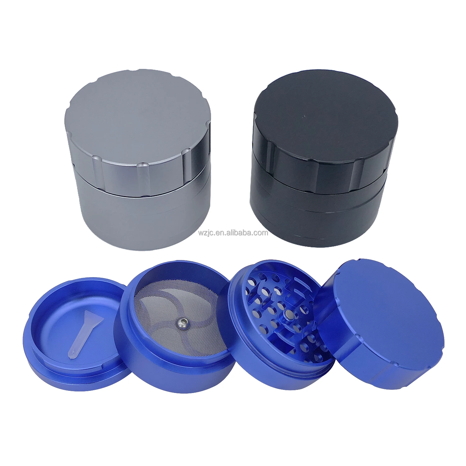 JC7003  4 part Aluminum herb grinder antique standard quick lock herb crusher custom logo smoking accessories