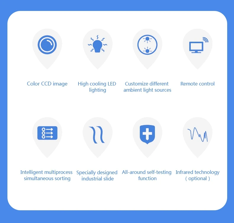 Intelligent real-time Image Double Side CCD Camera Grain And Pulses Processing Machine Colour Sorter Multi-function
