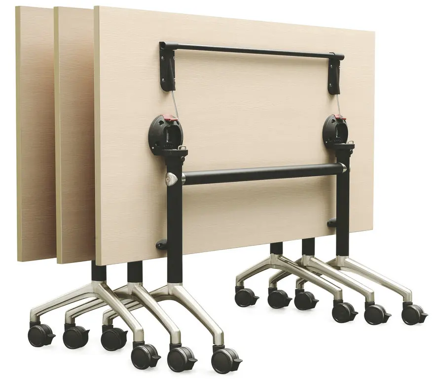 modern folding retractable wooden small office furniture conference meeting room table