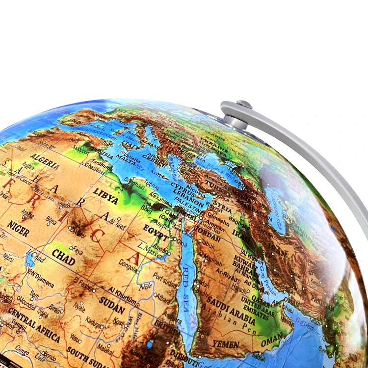 25cm PVC World Globe With LED Light Lamp Globe with LED Light