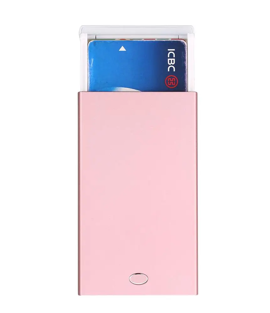  2020 новый дизайн изготовленным на заказ логосом Высокое качество Мужская алюминиевый сплав блокировки радиочастотной идентификации с отделением для кредитных карт простая в использовании кошелек