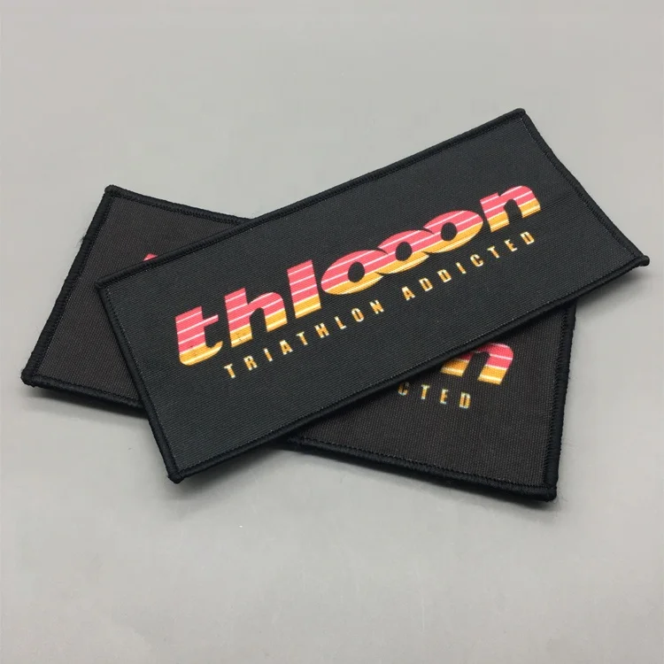 Machine Making Custom Felt Backing Woven Patch For Clothing