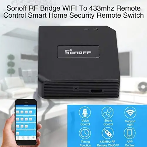 SONOFF RF Bridge WiFi 433 MHz Replacement Remote Controller  Smart Home Automation Universal Switch