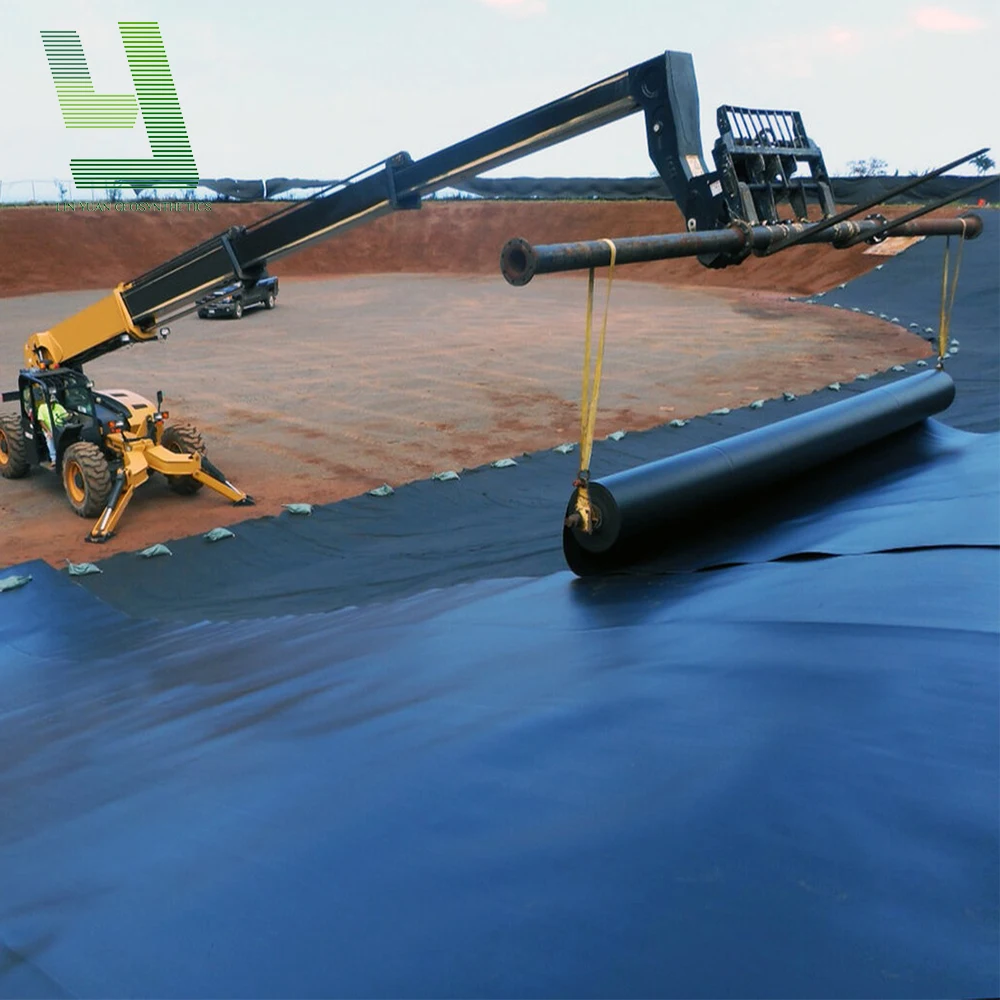 Waterproof Impervious HDPE Geomembrane 1 1.5 mm 2mm Landfill Leachate Biodigester Liners Geomembrane