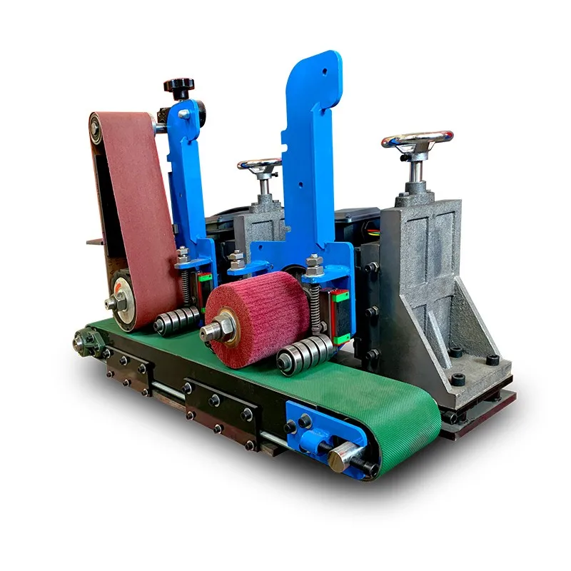 small steel flat sheet polishing sanding machine / steel sheet sander / small steel hairline polishing machine