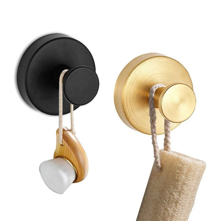 Suction Cup Shower Hooks Stainless Steel Metal No Drill Towel Hooks Bathroom Hang Towels Robes Suction Cup Hooks