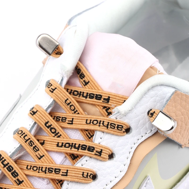 2023 No tie shoelaces Fashion Beautiful Fast Metal buckle Elastic Men And Woman shoe Shoelace Leisure walk Sports Lazy Laces