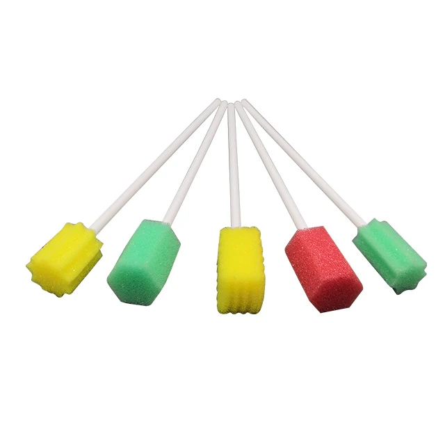 China medical swab supplier disposable sterile wound care skin disinfection sponge swab surgical foam brush skin prep swab stick