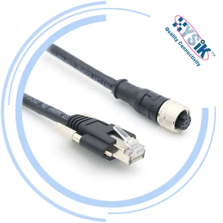GigE Camera Cable shielded RJ45 plug to RJ45 plug Cable with screws Cat.6 S/FTP cable 1 2 3 4 5 10m 26 AWG