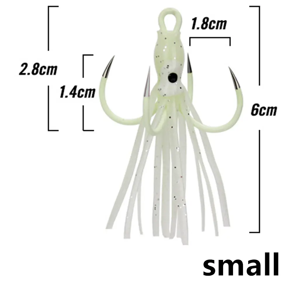 Lattmo2019New hot saleWinter night fishing Bionic octopus soft bait luminous5.5cm/3gArtificial Crank swing