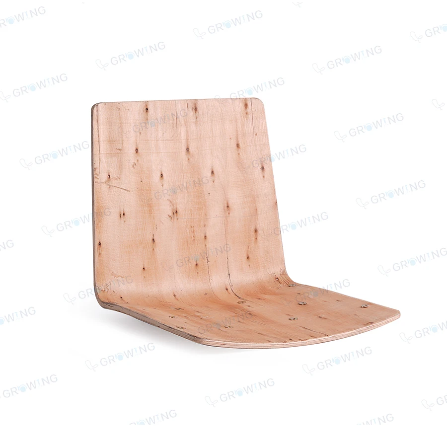 Natural Customized Chairs Bent wood Parts Curved Plywood ,Doule Layer Bending Wooden Chair Plywood 7600#