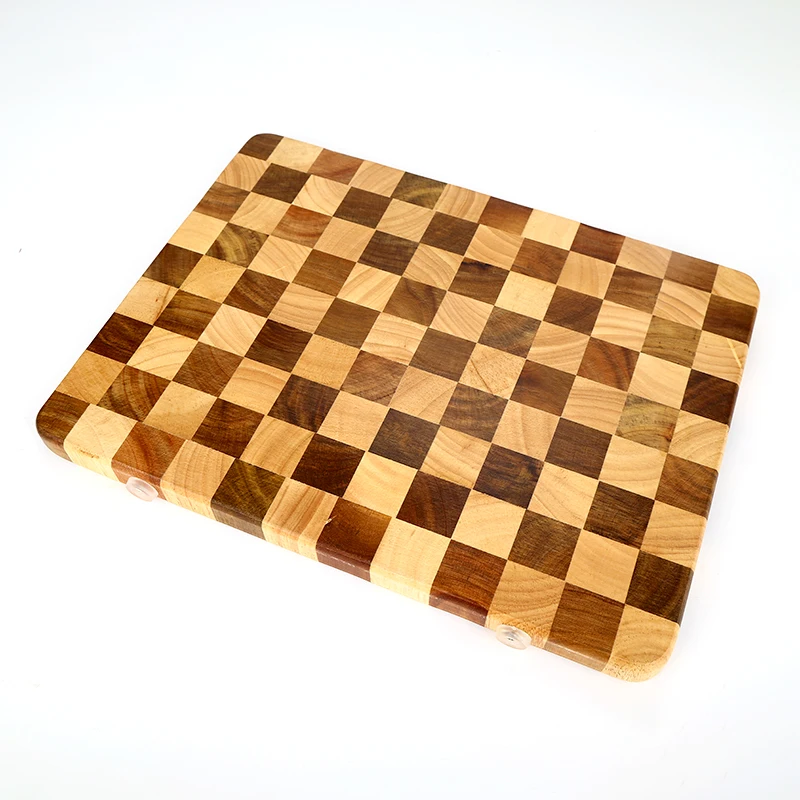 Acacia wood with rubber wood Cutting Board for Kitchen Cheese Charcuterie Board Thick Chopping Board