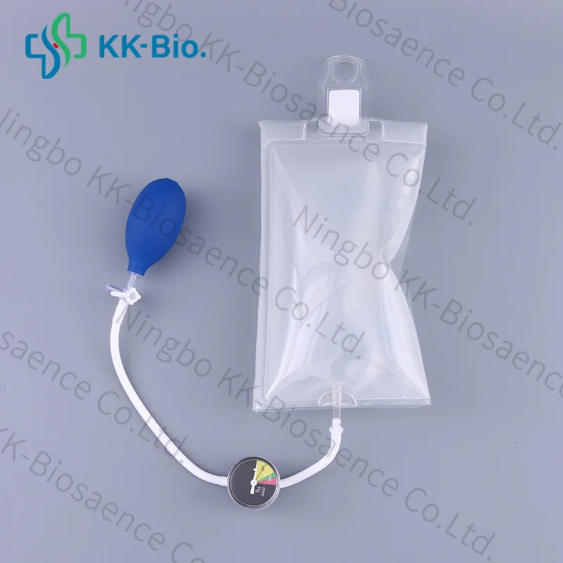 500ml Disposable Manual Pressure Infusion Bag with Aneroid Gauge