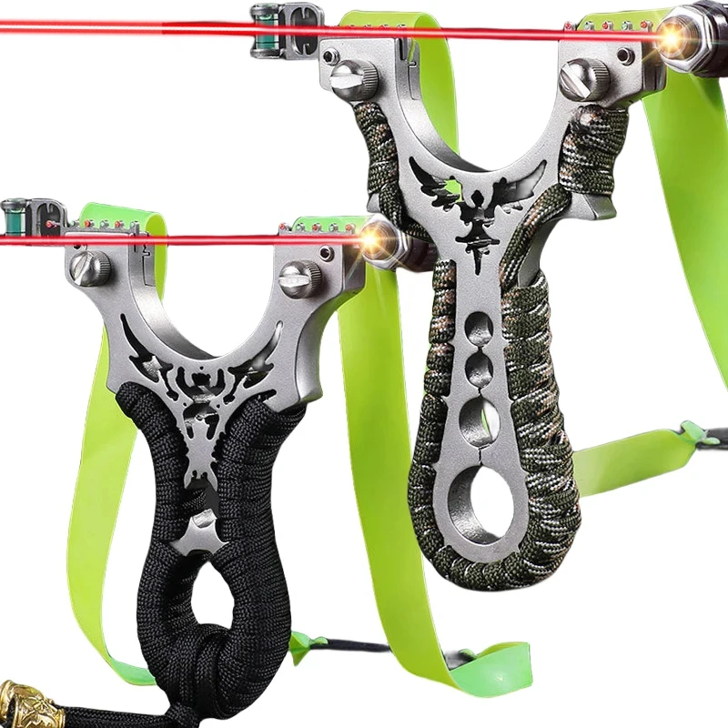 New Laser Precision Shooting 304 Stainless Steel Slingshot Outdoor Competitive Sports  High Precision Hunting Shooting Catapult
