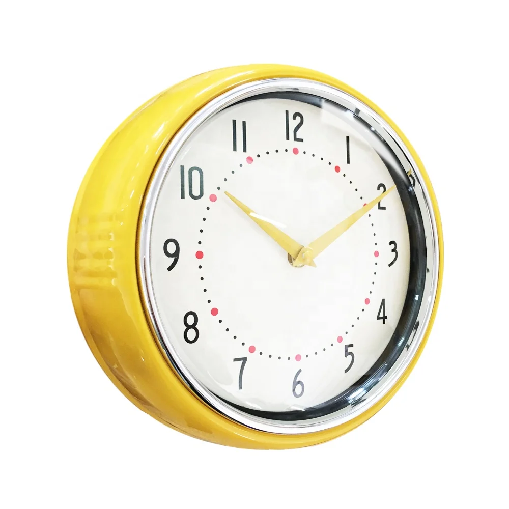 Analog Quartz  Metal Clock Design with Sugar Colors