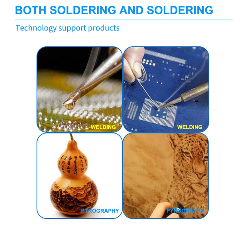 New 30/40W Wood Burning DIY Soldering Iron Kit 30 in 1 Set with Pencil Grip Handpiece for Pyrography 300W Soldering Iron