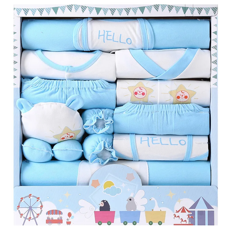18 Piece New Born Baby Set Baju Bayi Murah Baby Rompers Conjuntos De Roupas De Beb Baby Clothes Newborn Set Gift
