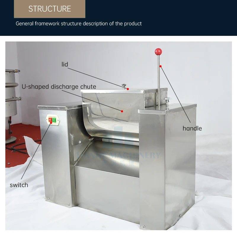 CH groove type powder mixer/trough type dry powder mixer  food mixer coffee blender mixing machine