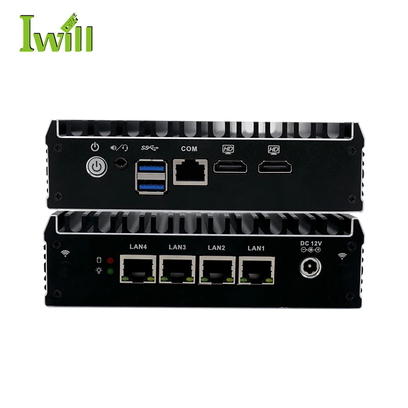 embedded pc mini pc J3160 4 LAN  2 HD dual display embedded micro firewall pfsense with 8G DDR3L