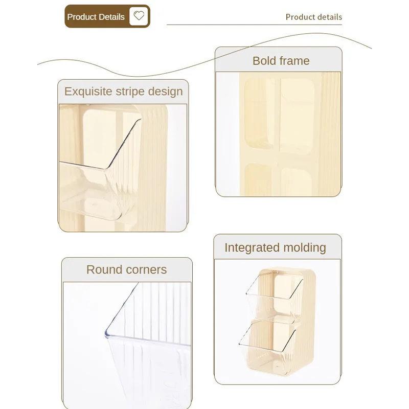Office desktop stationery storage, non perforated wall mounted storage rack, Drawer type stationery storage box