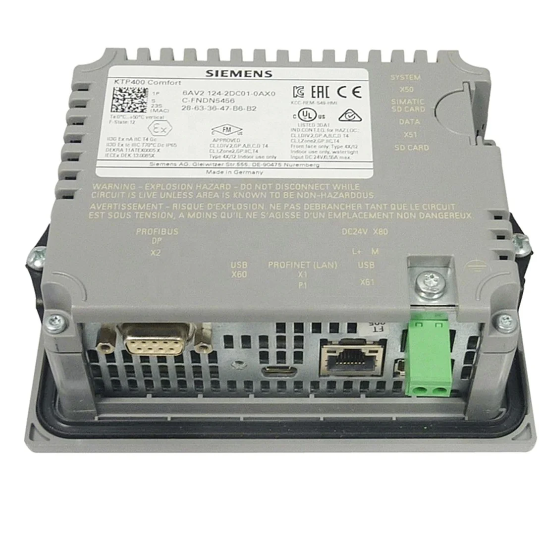 HMI SIMATIC TP1200 Comfort 6AV2124-0MC01-0AX0 Comfort Panel touch operation Siemens