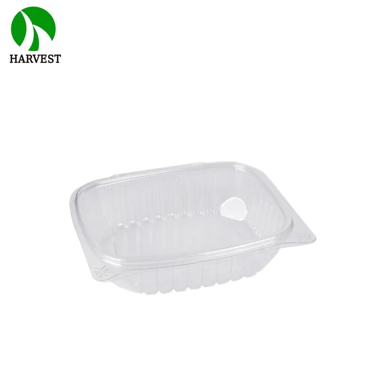 HC Hinged Clamshell PET disposable plastic salad transparent box container bowl