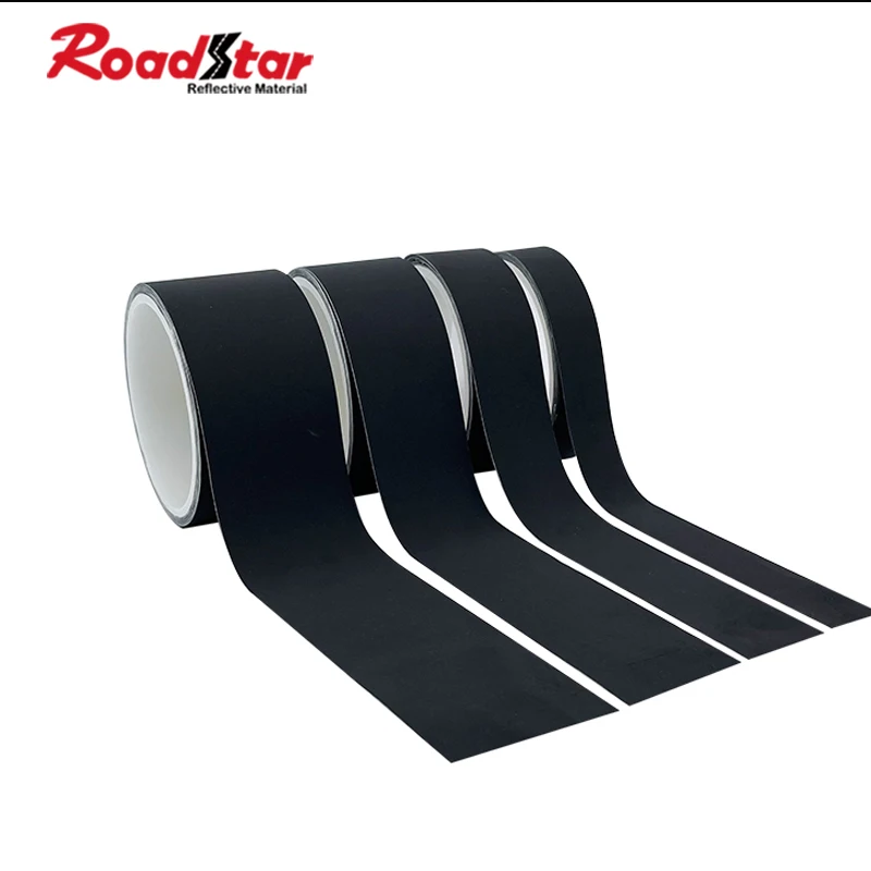 Self Adhesive Black Reflective Fabric Reflective Black Sticker Roll Bike Rim Wheel Reflective Stickers Tape For Car