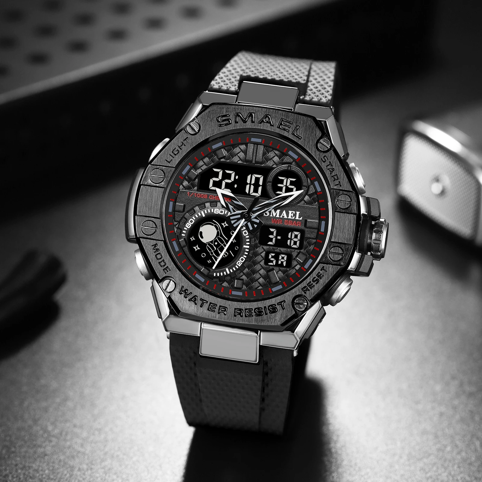 SMAEL 8068 waterproof sport alloy watch relojes de hombre fashion sport watches for men waterproof