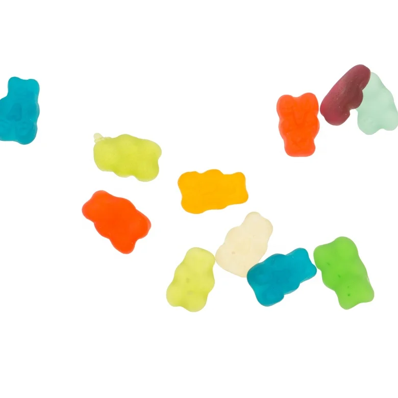 colorful oil coated bear shape gummy candy