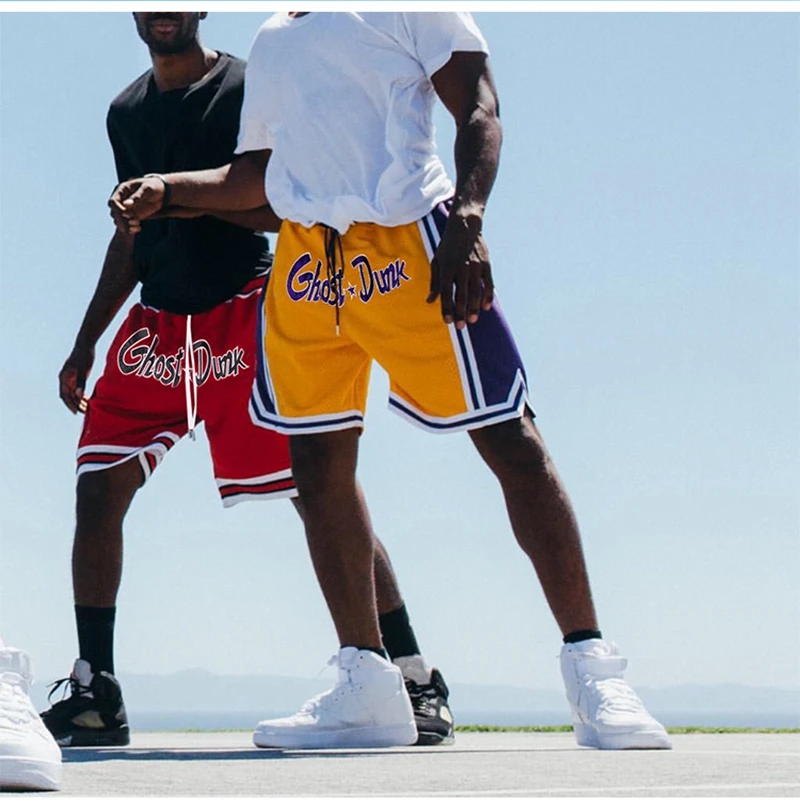 Custom Casual Summer Polyester Short Jogger Classic Retro Basketball Sweat Box Shorts Mens Gym Sport Comfy Mesh Track Shorts