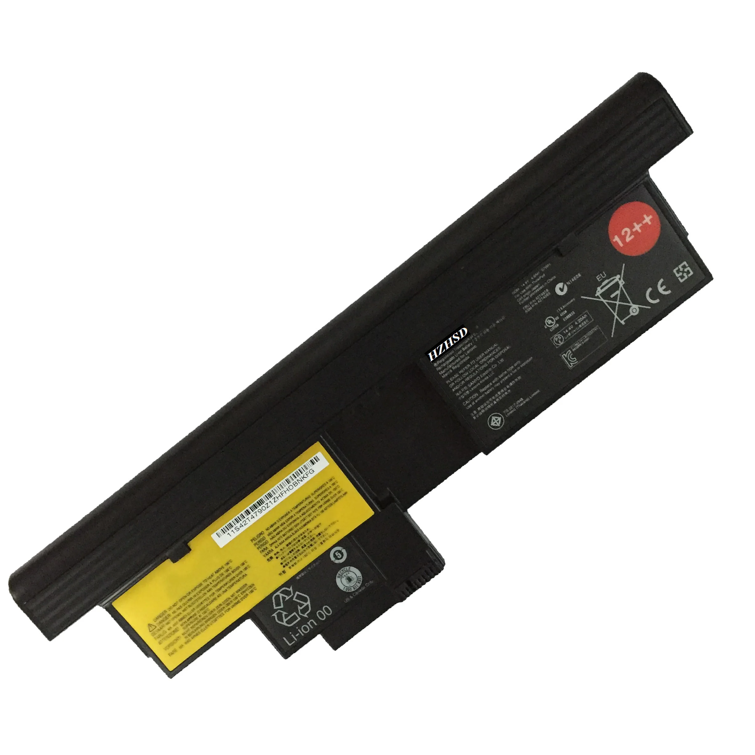 
14.4V 67wh/4600mAh X200T laptop battery 42T4658 42T4565 For Lenovo ThinkPad X201T X200T 