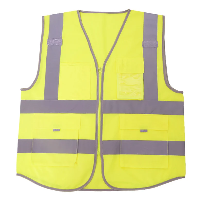 HCSP High Visibility Fluo Yellow Safety Vest EN ISO 20471 Reflective Vest