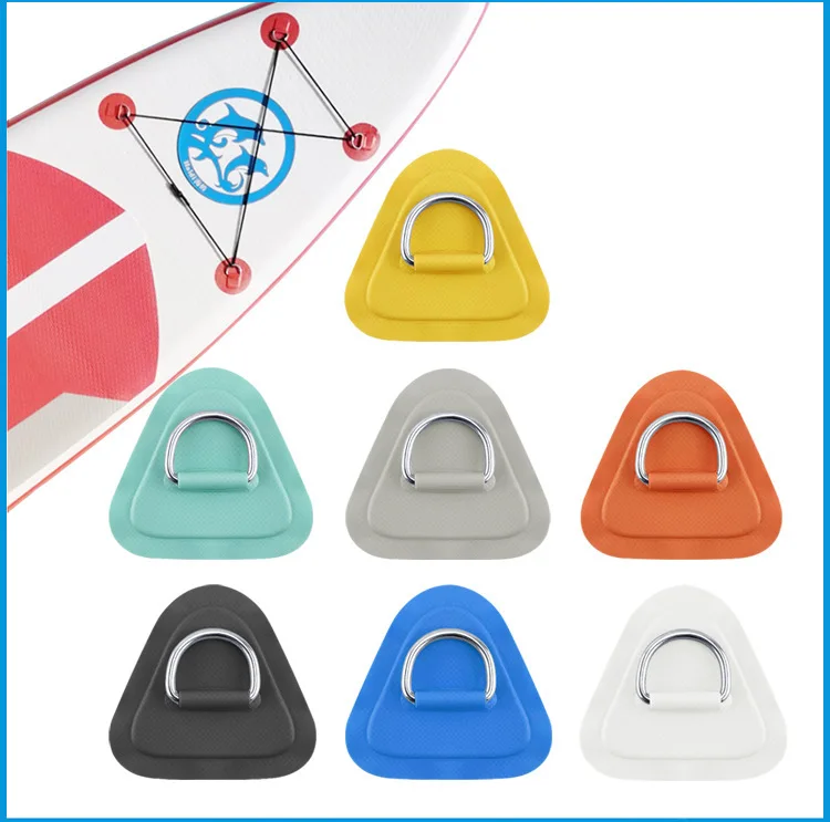 Stainless Steel D Ring Pad/Patch for PVC Inflatable Boat Raft     Dinghy Canoe Kayak Surfboard SUP Tie Down