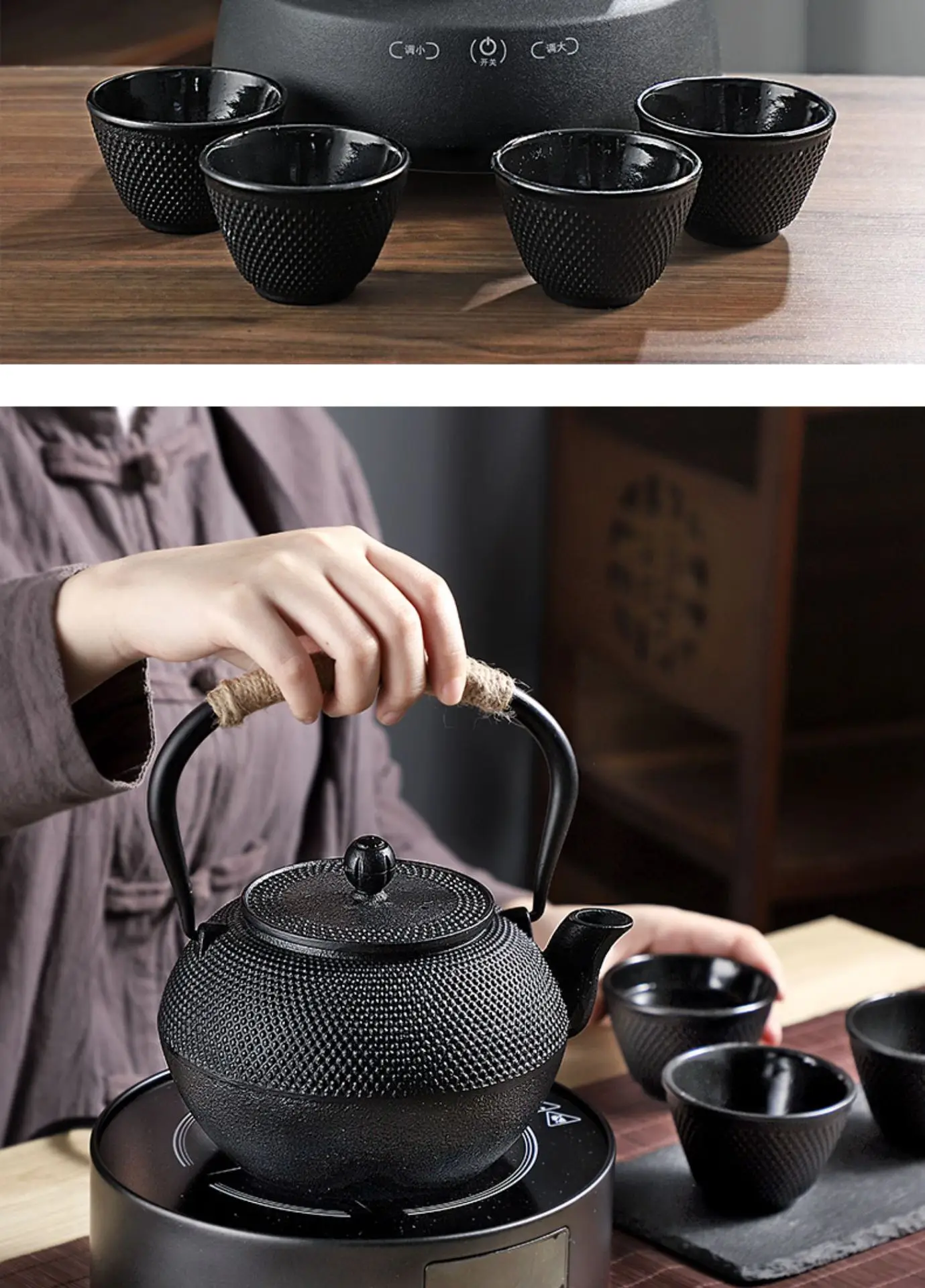 Japanese Teapot Durable Cast Iron Water Kettle Boiling Tea And Coffee Cast Iron Tea Kettle Camping With Stainless Steel Infuser