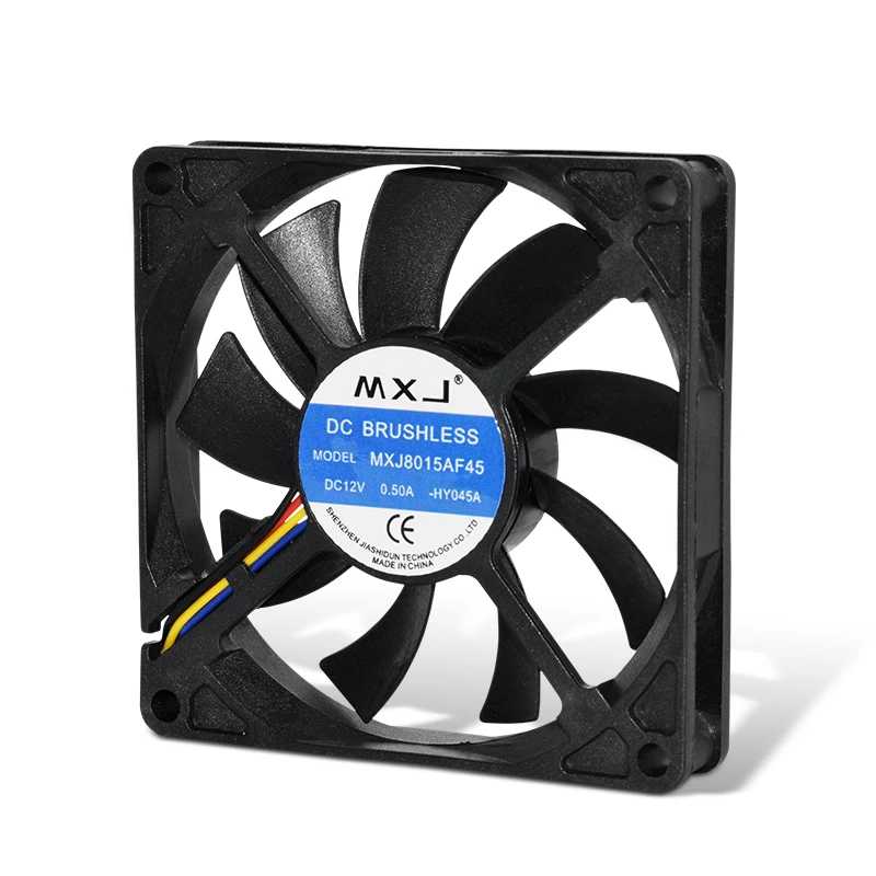 MXJ 8015 Cooling fans 12V 0.5A Industrial equipment cooling fan 80x80x15mm Audio amplifier Mute Power supply case cooling DC fan