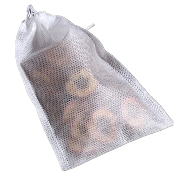 
Pyramid Non-woven Food Grade Triangle Drawstring Tea Bag Flower Tea Filter Bag 