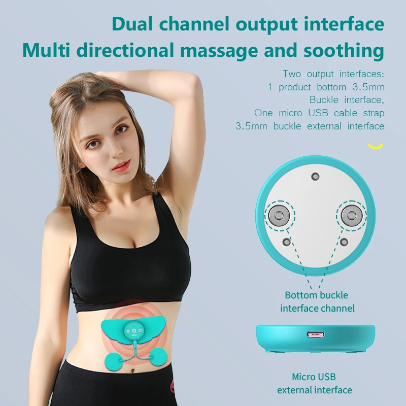 wireless 26 modes 25 intensity dual channel bluetooth connected neck body massager tens machine for back pain relief