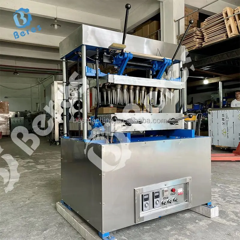 Semi Automatic Wafer Bake Manual Commercial Waffle Cone Maker Mold Mini Ice Cream Make Machine For cone