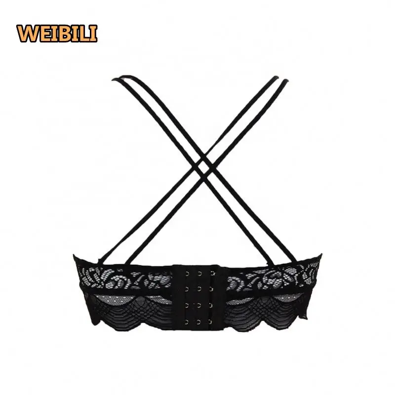 Seamless Sexy Lace Cross Strap Push Up Brassiere Women Comfortable Beauty Back Seamless Bra