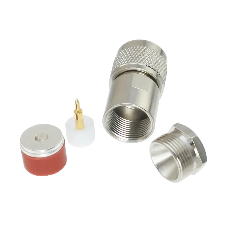 N Male Plug Crimp RG58 RG142 LMR195 RG400 Coaxial Cable Straight Connector