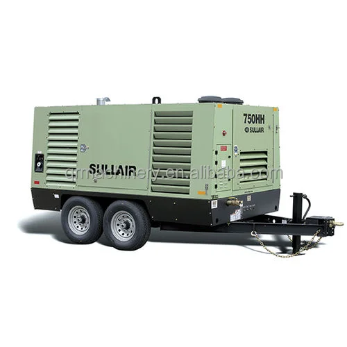 Подержанный газовый компрессор Sullair 850RH для добычи полезных ископаемых отработанный большой топливный бак дизельный гусеничный двигатель воздушный