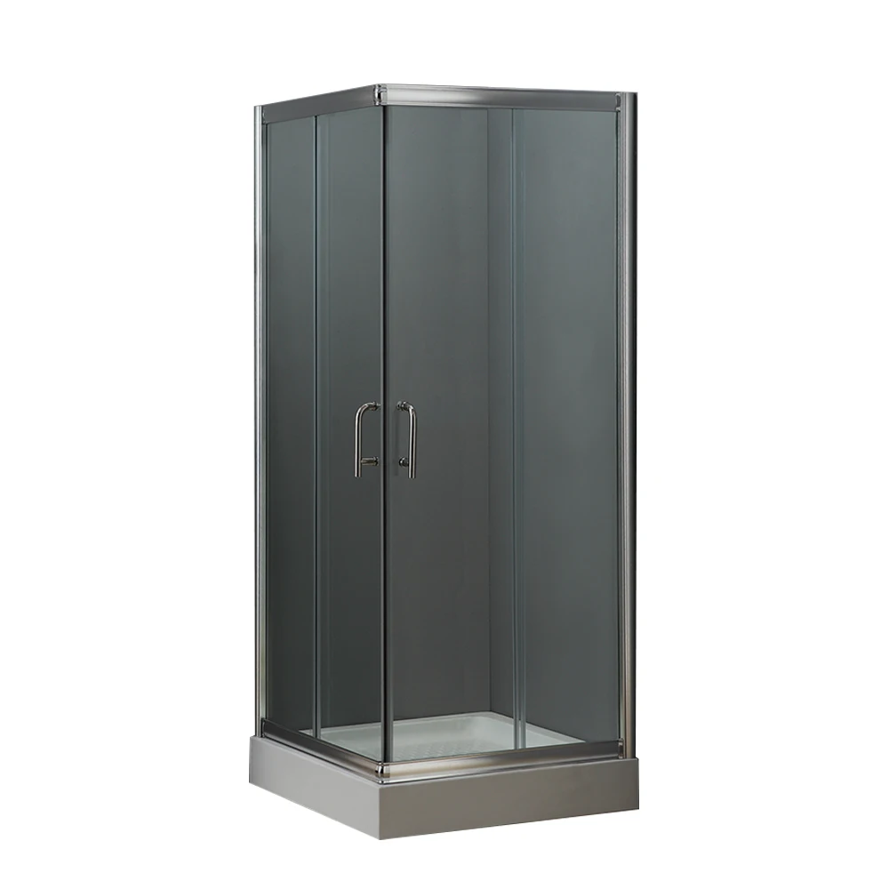 6/8mm Tempered Glass Sliding Doors Shower Room Bathroom Aluminium Alloy Frame Shower Enclosure With Base