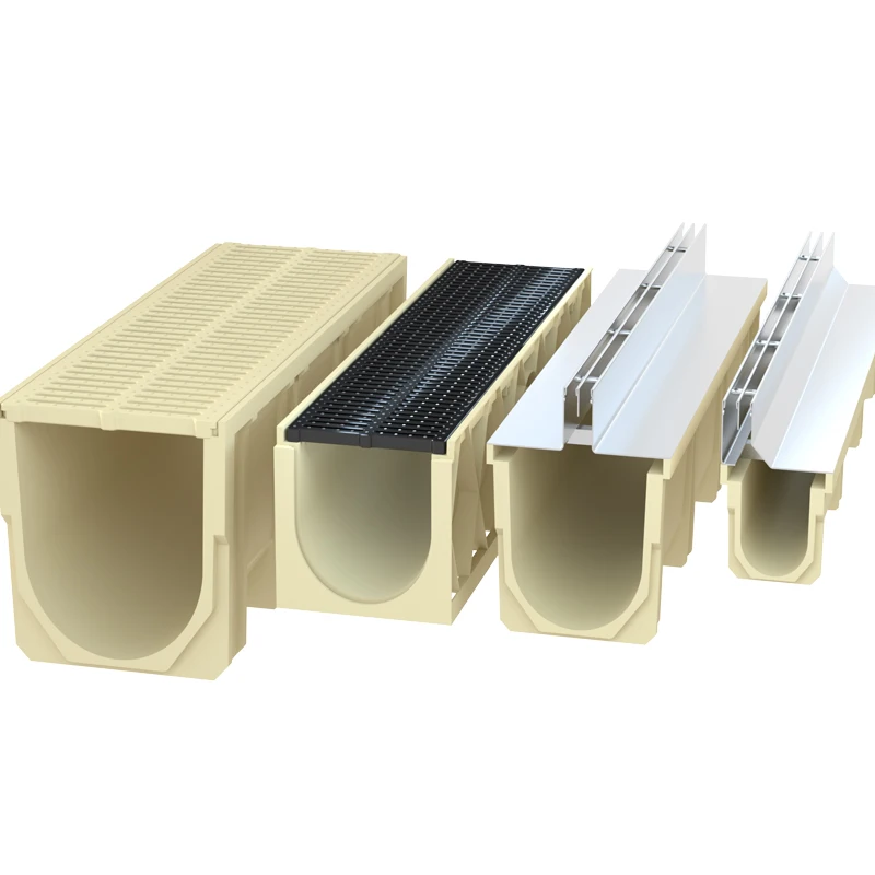 Heavy duty plastic sink water drainage u channel drain system
