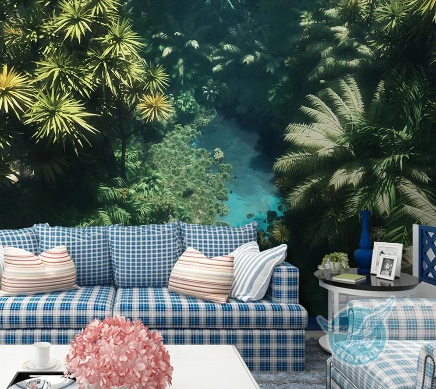 ZHIHAI Fresh natural landscape woods beauty background wall luxury mural wallpaper 3d