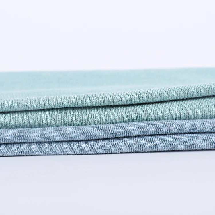 
Wholesale Customized Organic 67% Bamboo 29% Poly 4% Spandex Soft Solids Plain Eco Friendly Recycled Knitted Bamboo Jersey Fabric 