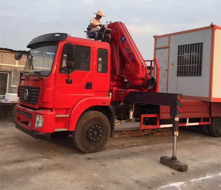 HAOY Car Hydraulic Boom Articulated Self Loading With 12 Ton Dump Tipper Folding Arms Truck Mounted Crane