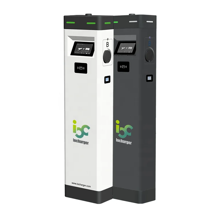 Twin 22KW pedestal EV charger with OCPP 1.6J fully compliant support WiFi 4G