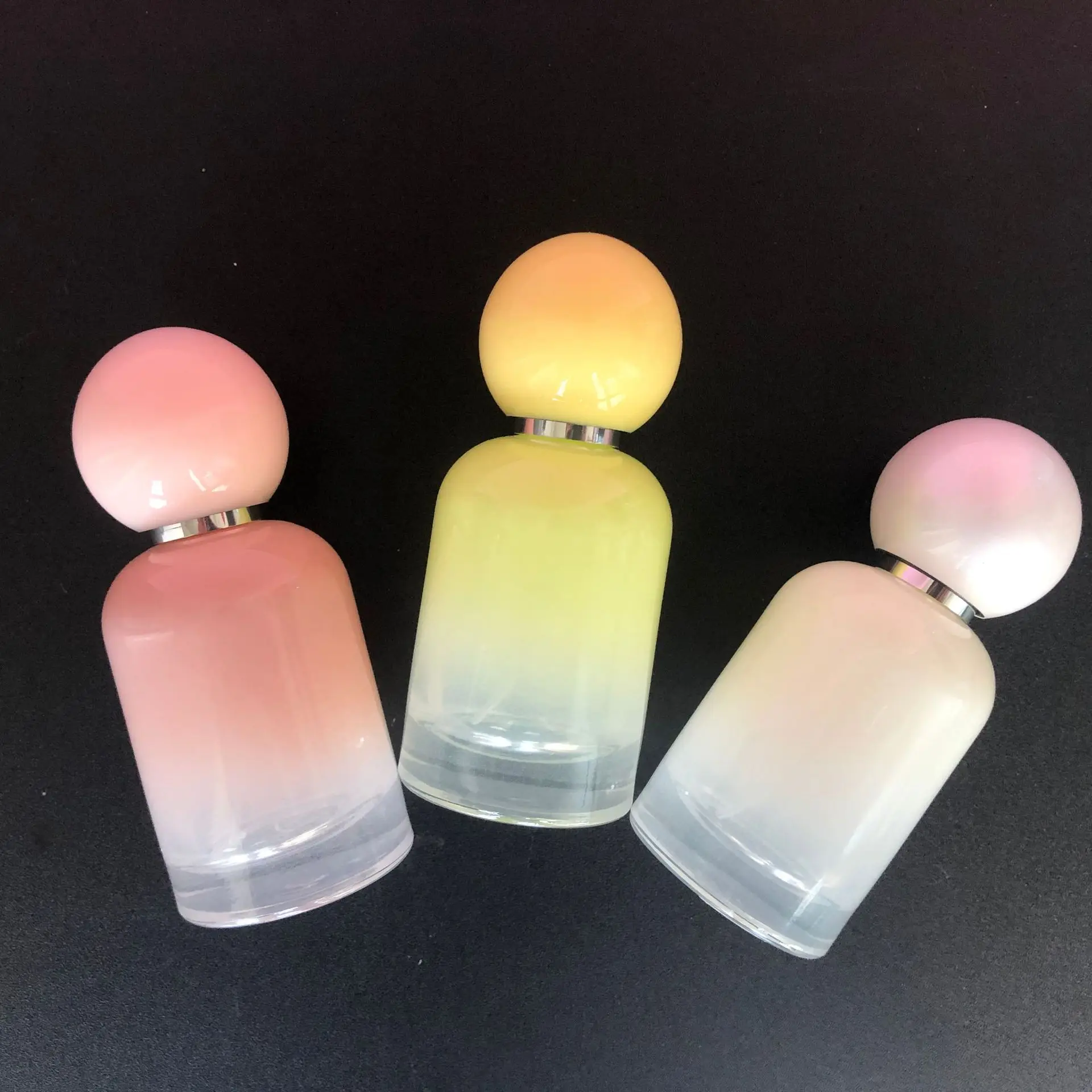 Ceramic 10ml 30ml Colorful Perfume Bottles Small Size Spray Bottle Glass Ball Cap Jewelry